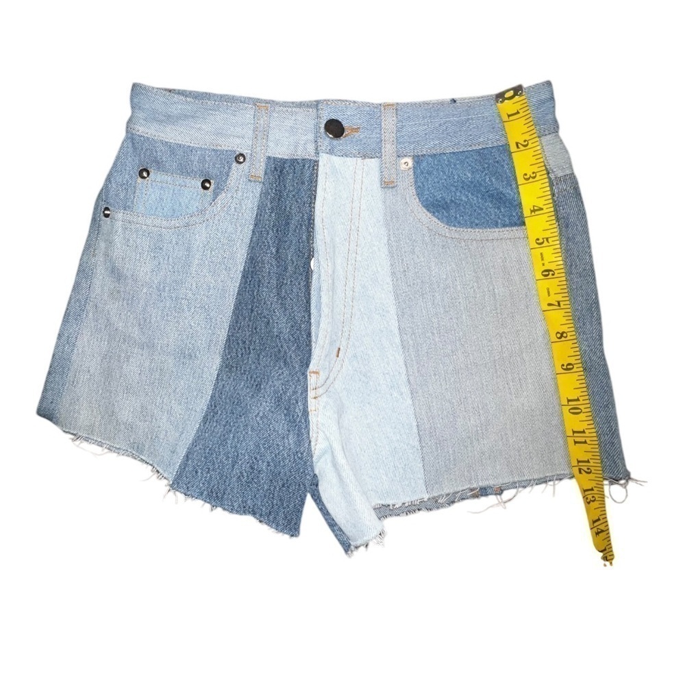 NWOT ▶️ EB Denim ◀️ Patchwork Jean Shorts - size 26 - Picture 10 of 13